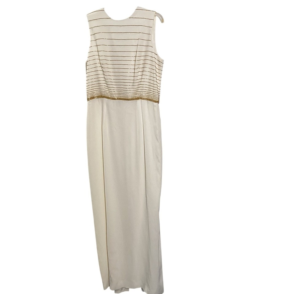 Oleg Cassini BlackTie Glamorous Vintage Dress Set 12 Beaded Maxi Holiday Classic - Picture 7 of 15